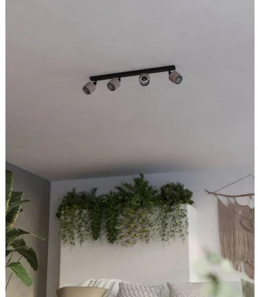 Spot Eglo 43659 ROSLEY 4xE14/40W/230V negru/bej