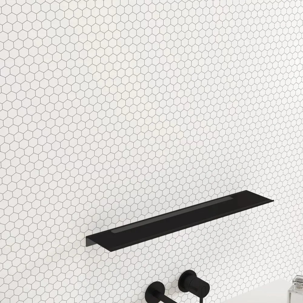 Etajera aluminiu Inter Ceramic negru mat 60x11.8 cm