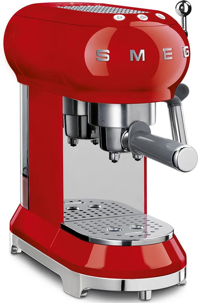 Aparat de cafea pentru Espresso / Cappuccino 50's Retro Style 15 bar 2 cești, roșu - SMEG