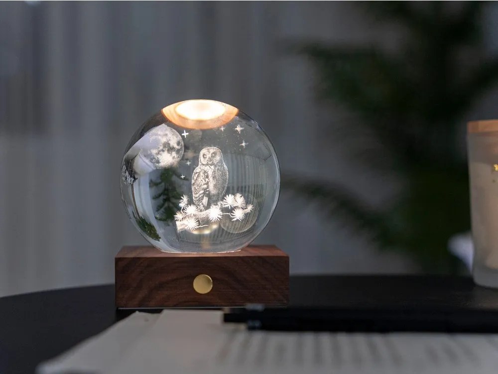 Decorațiune luminoasă portabilă cu USB ø 8 cm Amber – Gingko