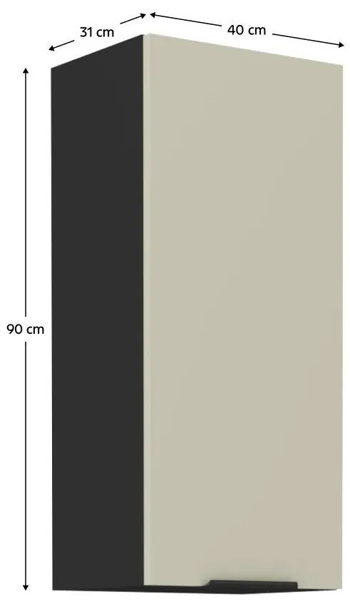 Dulap de bucătărie superior Arikona 40 G 90 1F (cașmir + negru). 1097061