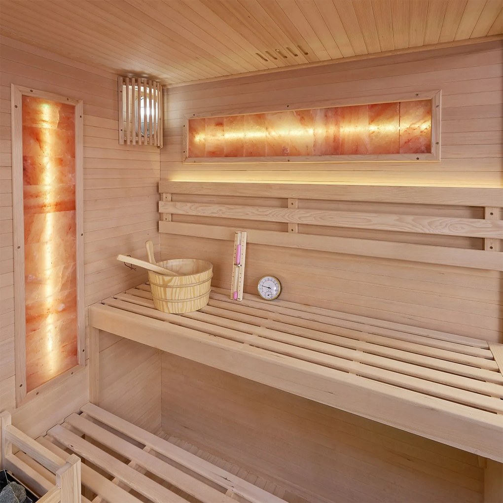 Vnútorná sauna Vantaa 150 so soľnými kameňmi