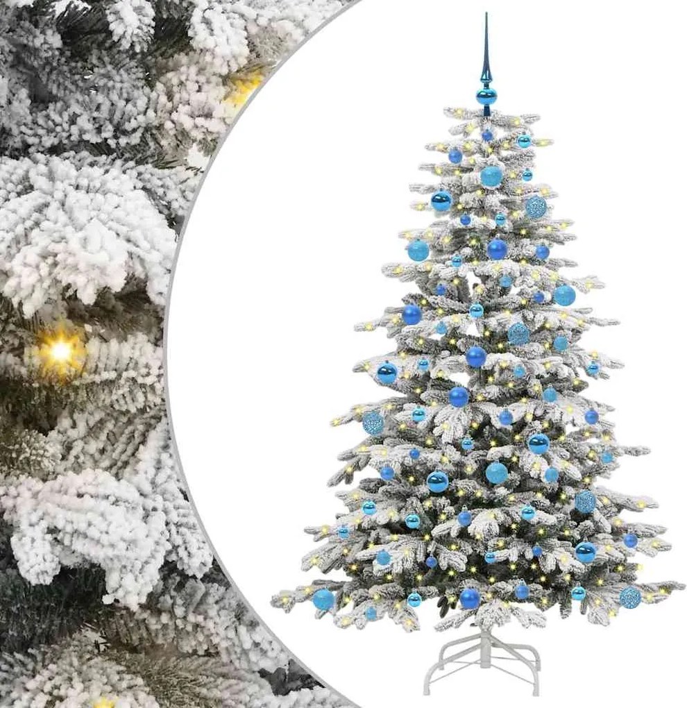 vidaXL Brad de Crăciun artificial cu ramuri articulare Alb 180 cm