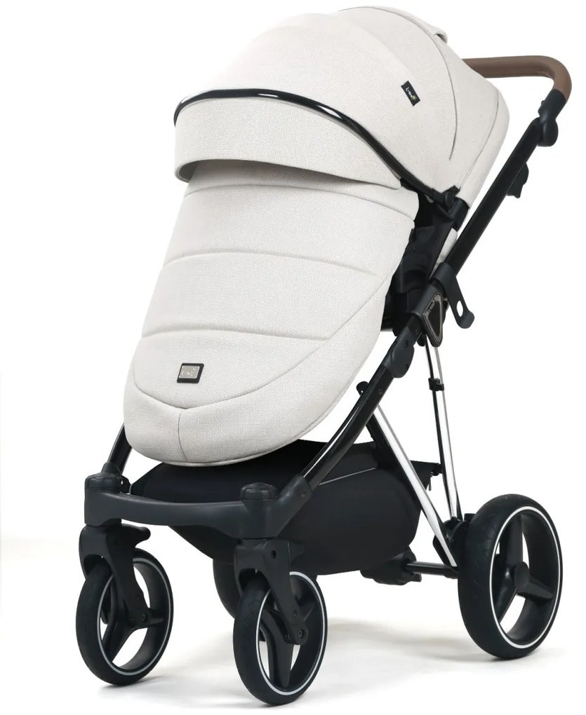 Carucior 3 in 1: Cadru usor din aluminiu, Landou confortabil, Varianta sport ergonomica, Scoica auto - CPC-66-alb