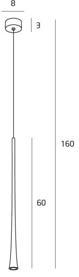 Lustră LED pe cablu MAXLIGHT P0373 COFFEE LED/7W/230V d. 3 cm negru