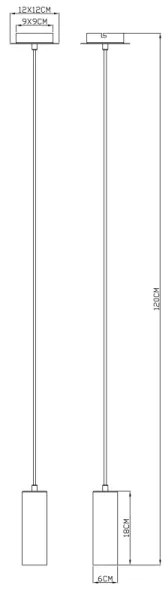 Lustră pe cablu Globo 57911HG ROBBY 1xGU10/35W/230V gri/maro