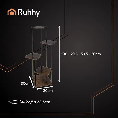 Suport de flori cu 5 niveluri în stil loft