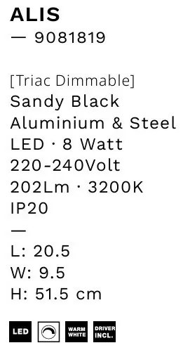 Aplica de perete LED design modern Alis