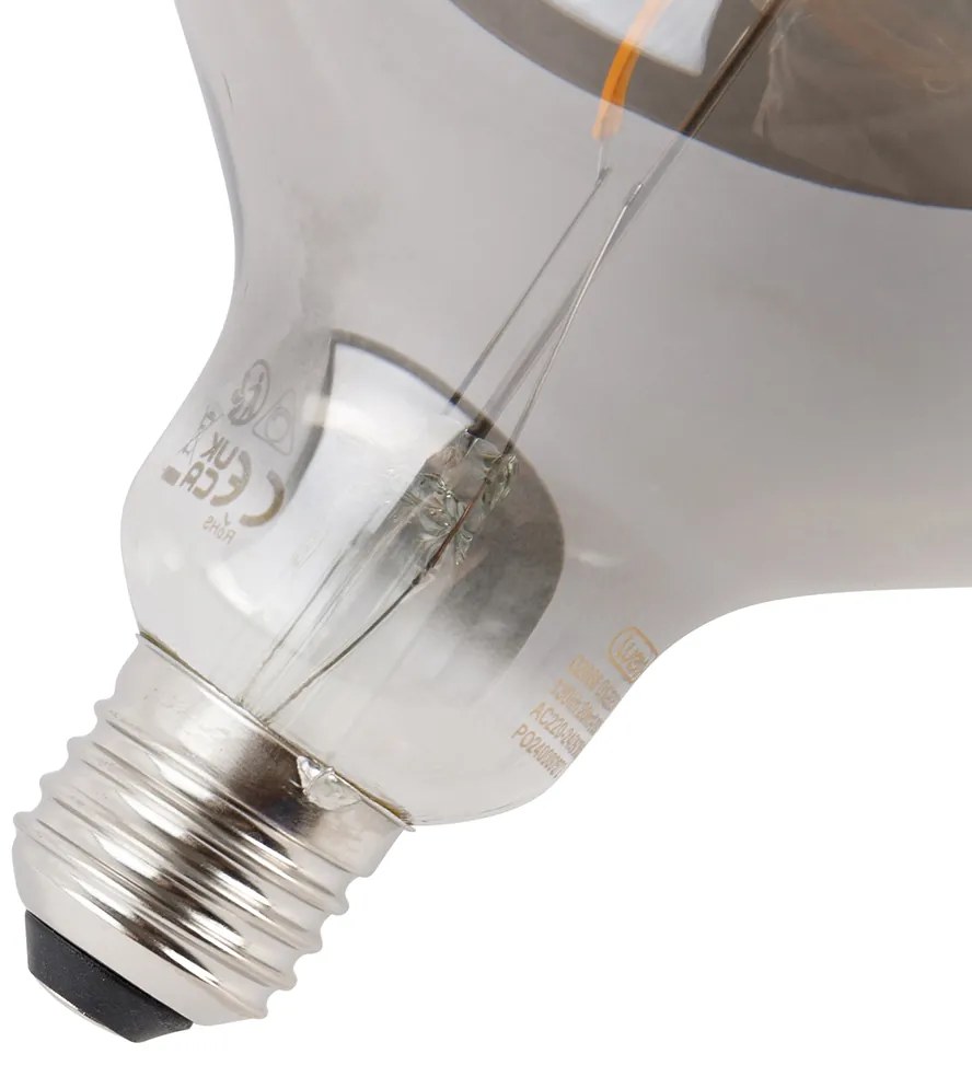 Set de 5 becuri LED E27 dimabile, fumurii, G125 4W 130 lm 1900K