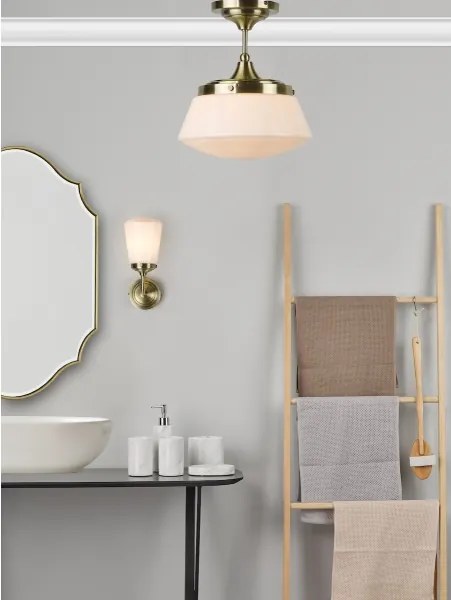 Där Lighting CAD0175 -Lustră aplicată pentru baie CADEN 1xE27/60W/230V IP44 alamă