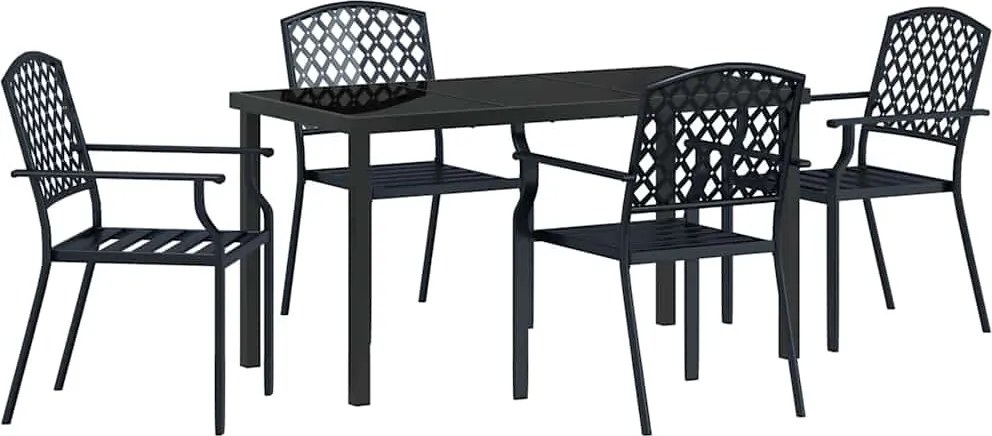 vidaXL Set de masă pentru grădină 5 pcs Antracit