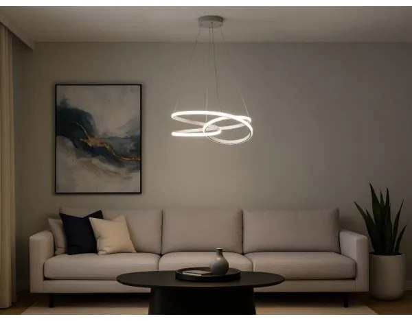 Lustră LED dimabilă suspendată pe cablu LED/90W/230V 3000-6500K Ø47 cm + telecomandă