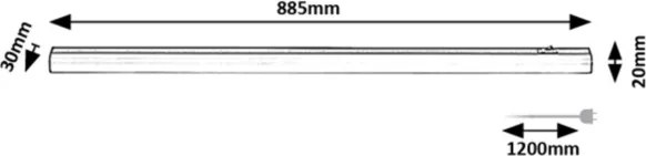 Rabalux 78005 - LED iluminat sub dulap GREG LED/13W/230V 4000K 88 cm