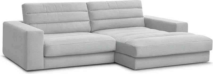 Colțar gri deschis cu tapițerie din catifea (cu colț pe partea dreaptă/cu șezlong) Sierra – Bobochic Paris