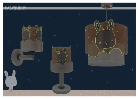 Lampă pentru copii BUNNY 1xE14/40W/230V portocalie Dalber 61151S