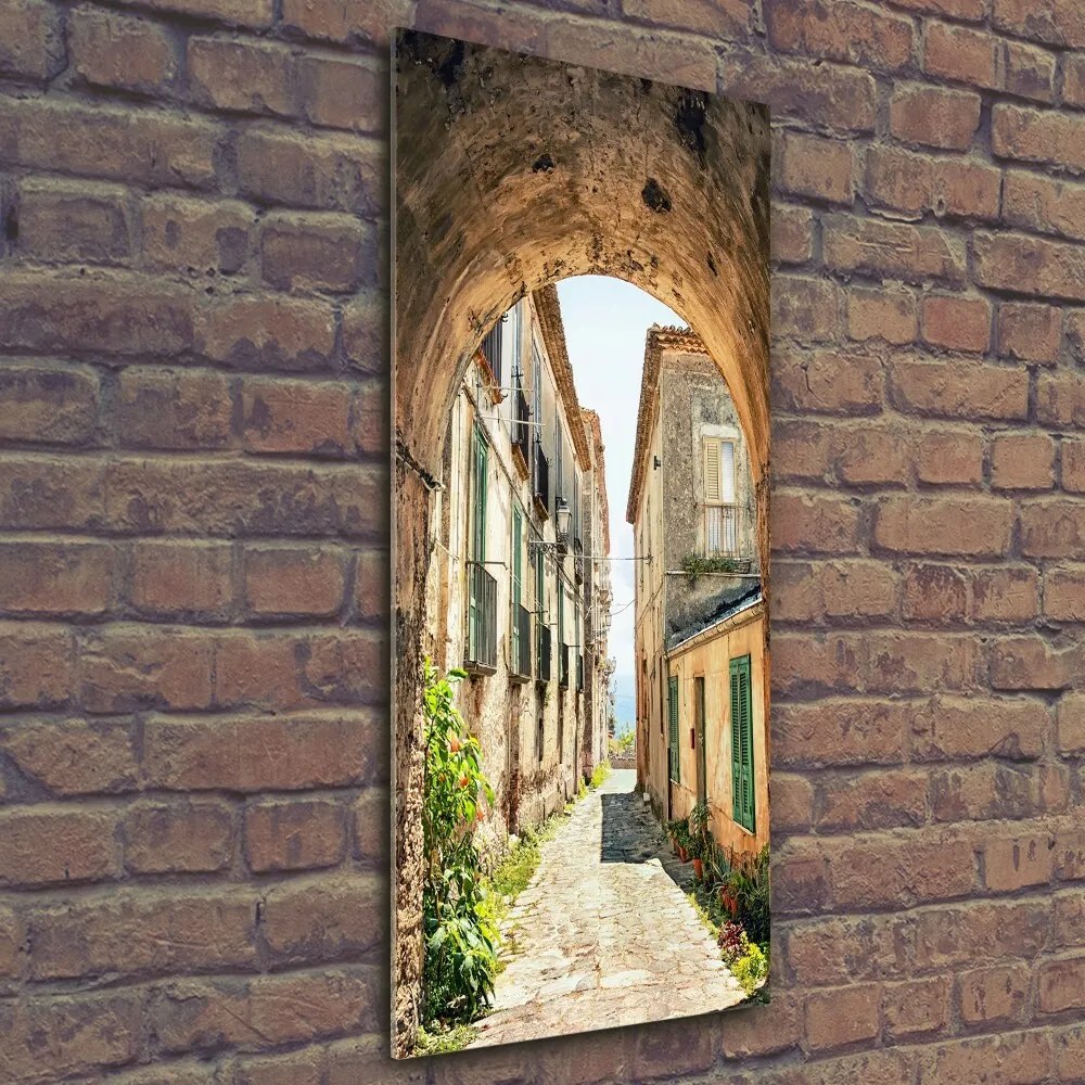 Tablou sticlă străzile italiene