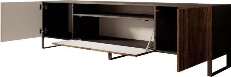 Comodă TV, 200x41x53 cm, Miro, ADRK Furniture (Culoare: Alb / Catania)