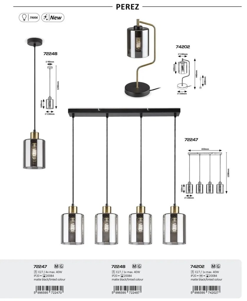 Lustra, Pendul design modern Perez