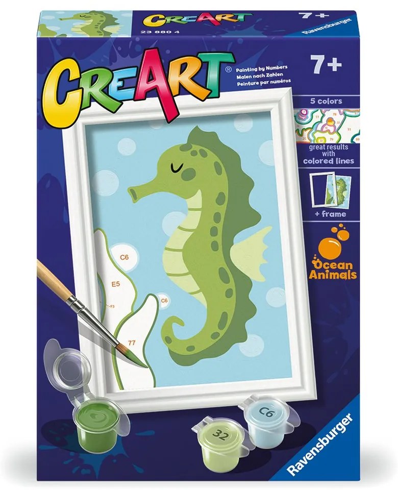 CREART PICTURA PE NUMERE PENTRU COPII CALUT DE MARE PRIETENOS - RAVENSBURGER (RVSPBN23880)