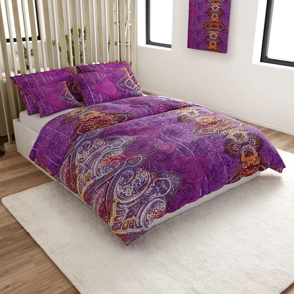 Lenjerie de pat din microfibra violet CHANTAL Dimensiune lenjerie de pat: 70 x 80 cm | 140 x 200 cm