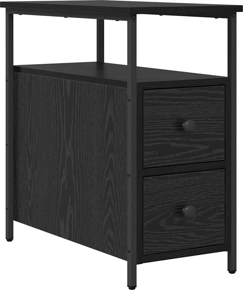 vidaXL Dulap de noapte Stejar negru 30 x 60 x 60 cm Lemn compozit
