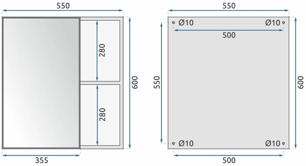 Set mobilier de baie cu lavoar Mario 60 cm Alb