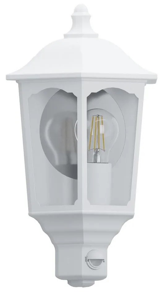 Eglo 97258 - Aplica perete exterior cu senzor MANERBIO 1xE27/60W/230V alb