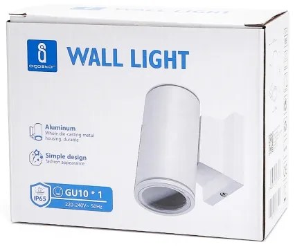Aigostar - Corp de iluminat de perete pentru exterior 1xGU10/230V IP65 alb rotund
