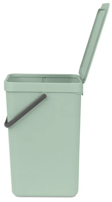 Cos de gunoi colectare selectiva Brabantia Sort&Go 1005517, 16 L, Maner, Montabil pe perete, Verde deschis