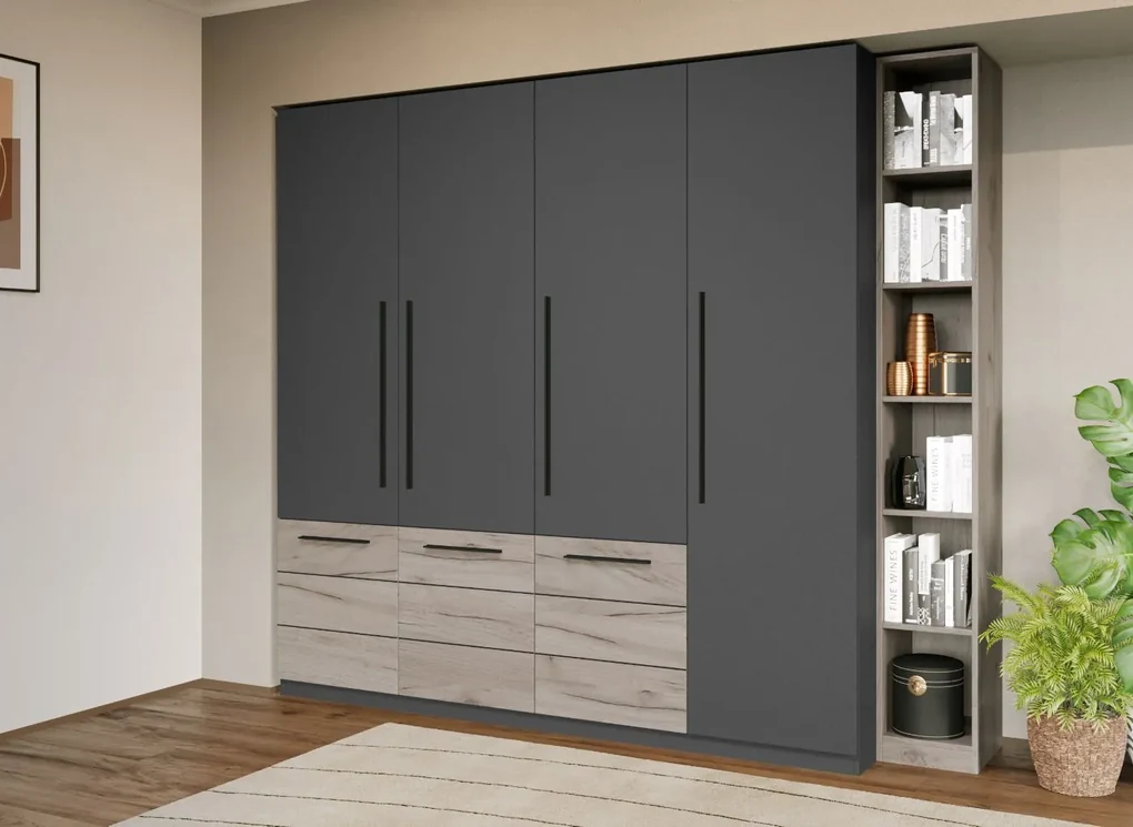 Set Mobila Dormitor Gri Noce C6