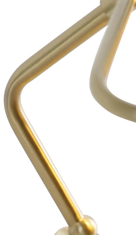 Lampă clasică de notar aurie cu sticlă oglindă fumuriu - Banker