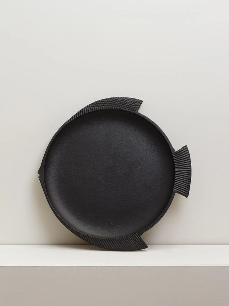 Tava servire, neagra, din aluminiu, D31cm, Fish
