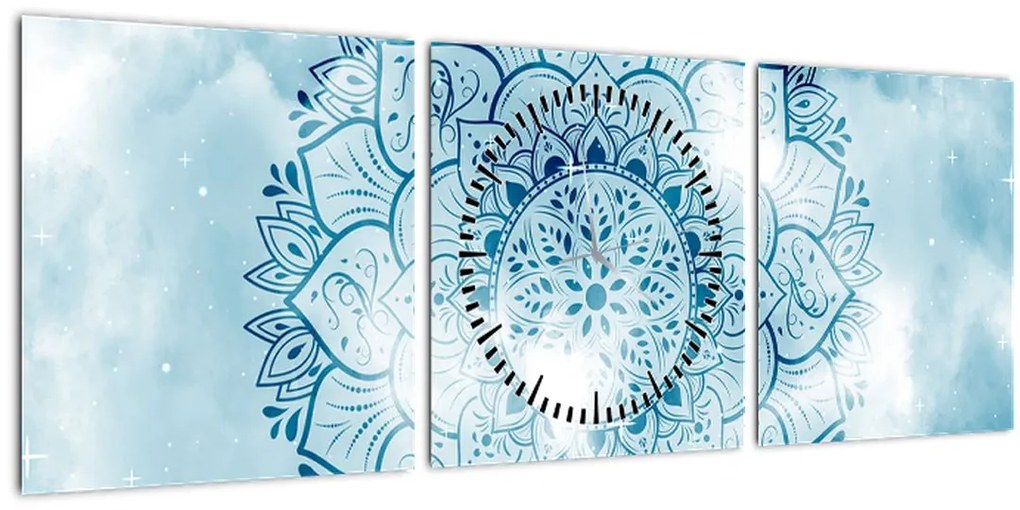 Tablou - Mandala cerească (cu ceas) (90x30 cm)