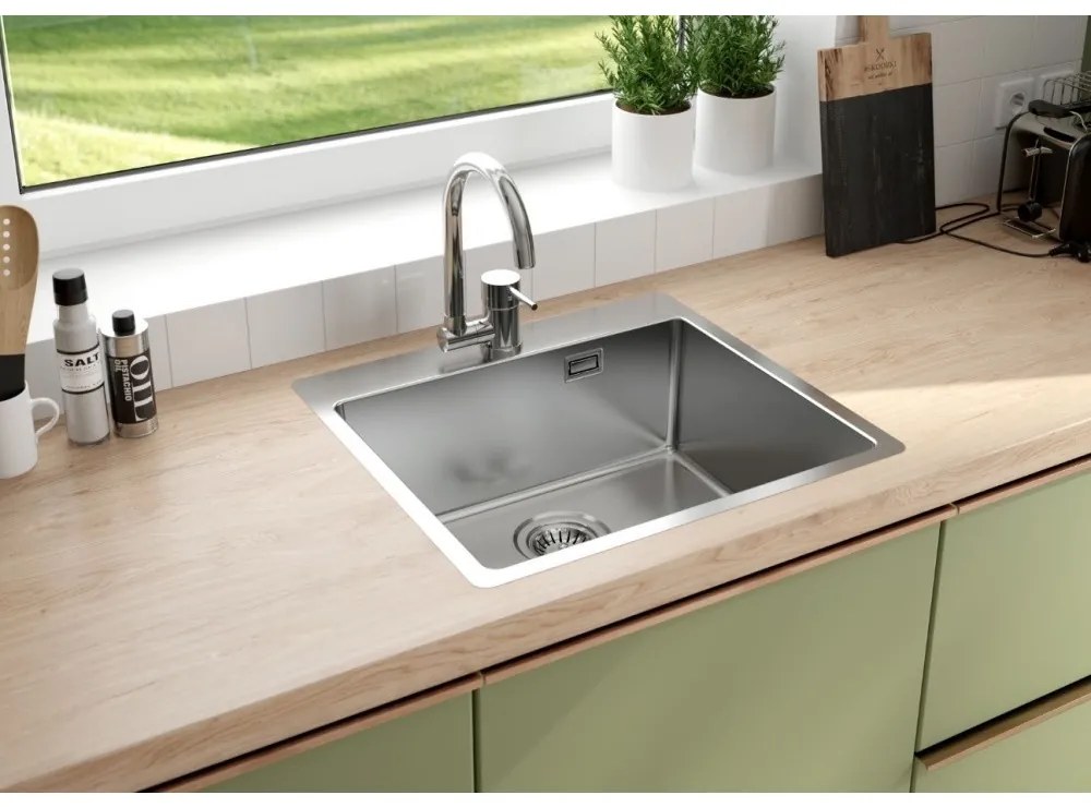 Chiuveta Deante Olfato inox satinat 55x51 cm