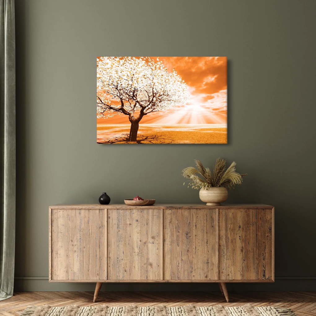 Tabloul cu pomul portocaliu (90x60 cm)