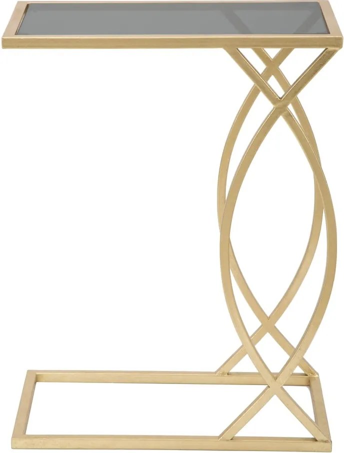 Măsuță auxiliară cu blat din sticlă 25.5x45.5 cm Glam – Mauro Ferretti