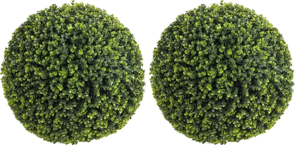 HOMCOM Bile artificiale de eucalipt de 52 cm, set de 2, plante decorative rezistente la UV cu 1086 frunze pentru interior și exterior | Aosom Romania