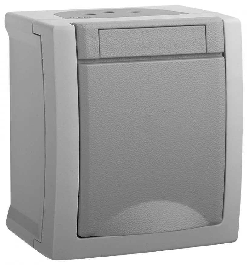 Priza simpla cu impamantare IP54 Pacific Panasonic, PT, gri