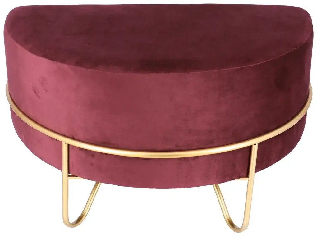 Taburet catifea baza metalica aurie - FUCSIA - Baza metalica aurie