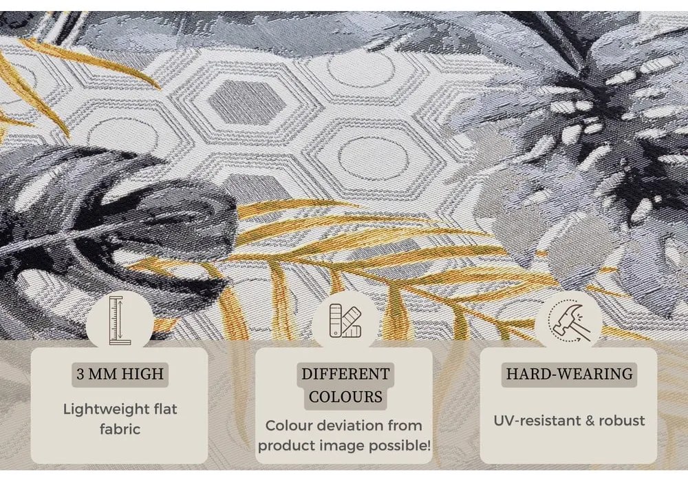 Covor de exterior galben/gri 80x165 cm Flair – Hanse Home