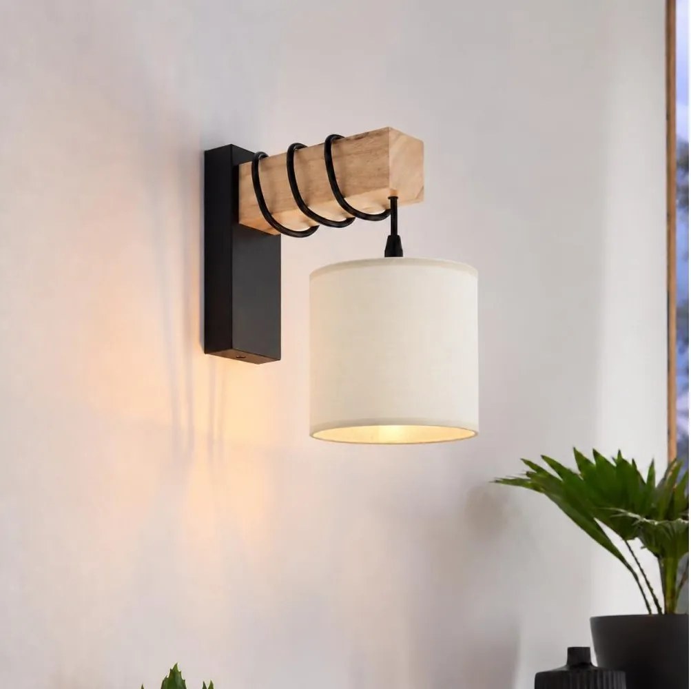 BRILAGI - Aplica de perete NUBILA 1xE27/60W/230V maro/negru/crem