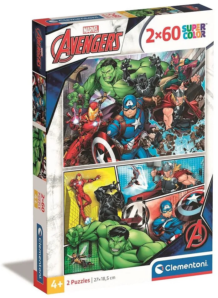 Avengers Against the Threat Puzzle Clementoni 2x60 bucăți