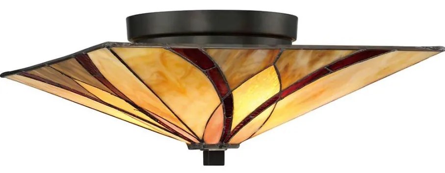 Elstead QZ-ASHEVILLE-F - Plafonieră Tiffany ASHEVILLE 2xE27/60W/230V