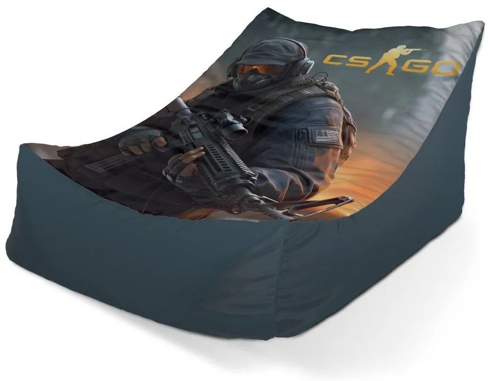 Sac de șezut Lounge CS:GO soldat 2 - pentru copii, gri