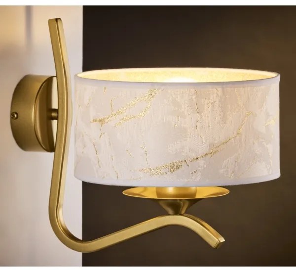 Jupiter 2111 - Aplică de perete KASZMIR 1xE27/15W/230V alb/auriu/decor de marmură
