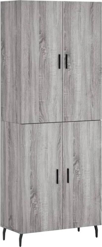 vidaXL Dulap înalt, gri sonoma, 69,5x34x180 cm, lemn compozit