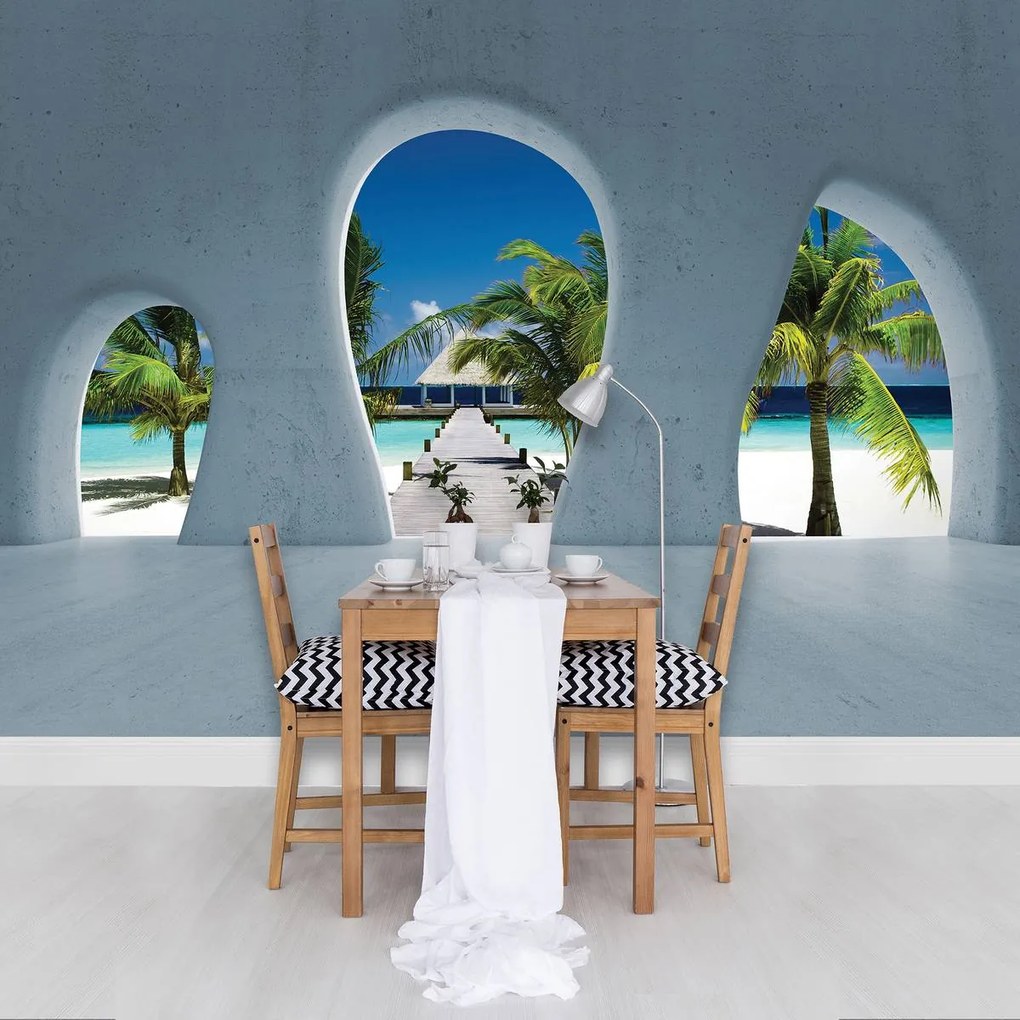 Fototapet - Privire spre Maledive (152,5x104 cm)