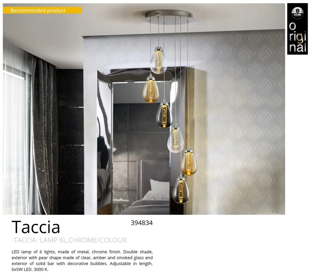 Lustra LED design modern 40cm Taccia 6L SV-394834