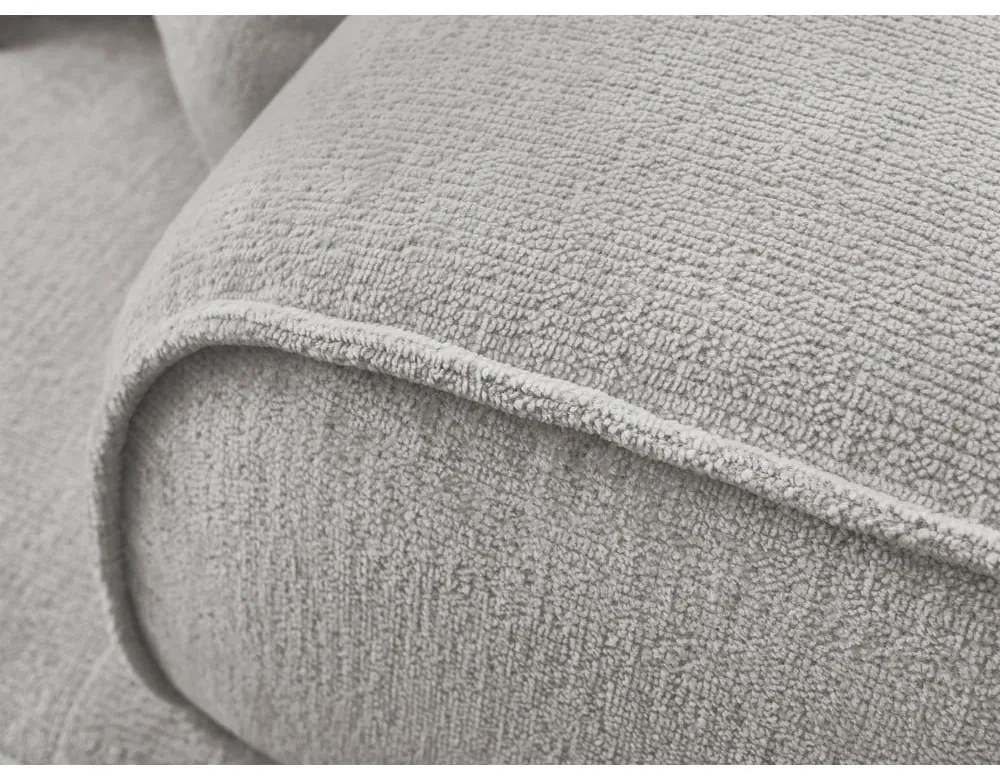 Canapea gri deschis cu tapițerie din chenille 237 cm Whesley – Bobochic Paris