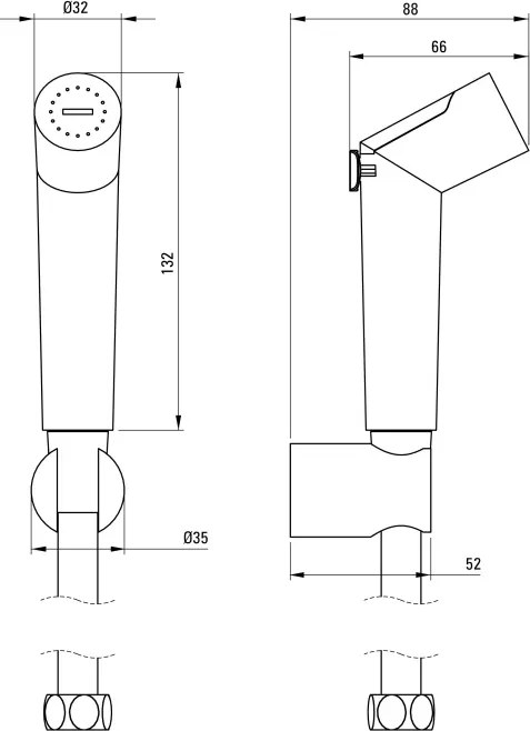 Bidetta Set Bidetta, cu suport fix, cu mâner pentru dușul de mână Finisaj: Crom ANW_071B